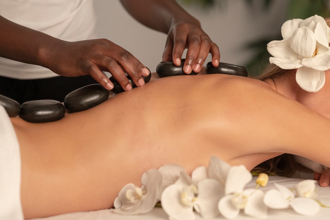 A massage treatment room