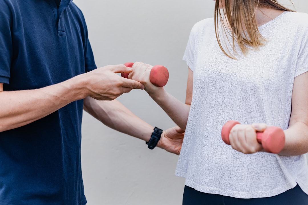 A coached training session in a bright studio